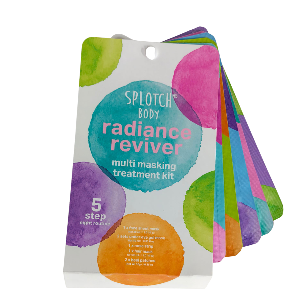 Splotch Body Radiance Reviver multi masking treatment kit packaging on a white background