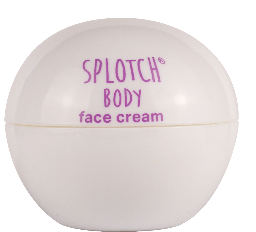 Splotch Body face cream container on a white background