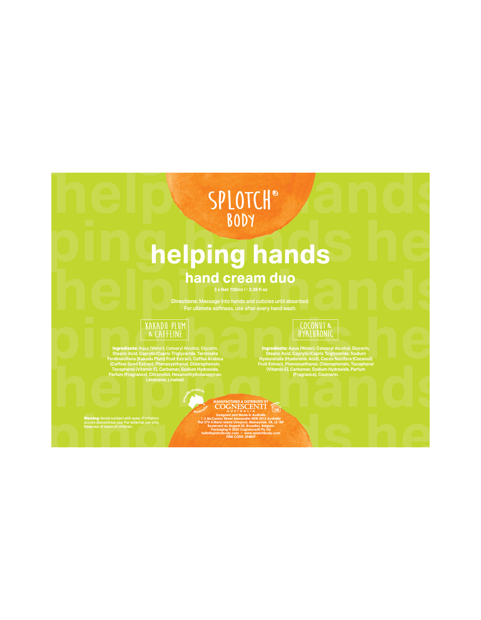 helping hands...hand cream duo