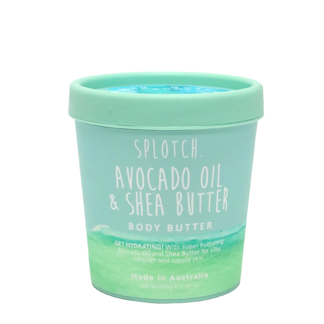 SPLOTCH BODY AVOCADO OIL & SHEA BUTTER BODY BUTTER TUB 200G