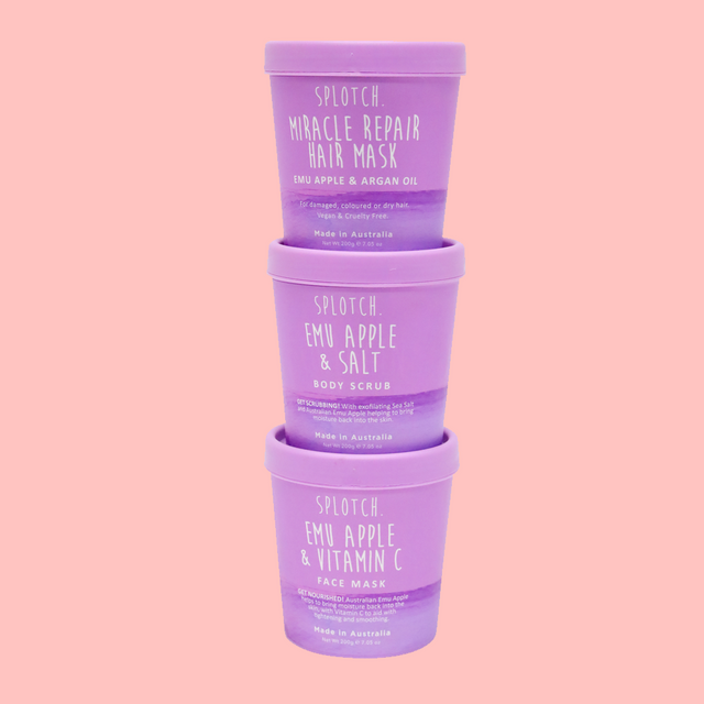 SPLOTCH BODY EMU APPLE & VITAMIN C FACE MASK TUB 200G