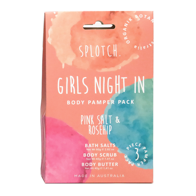 SPLOTCH BODY PINK SALT & ROSEHIP OIL GIRLS NIGHT IN PAMPER PACK