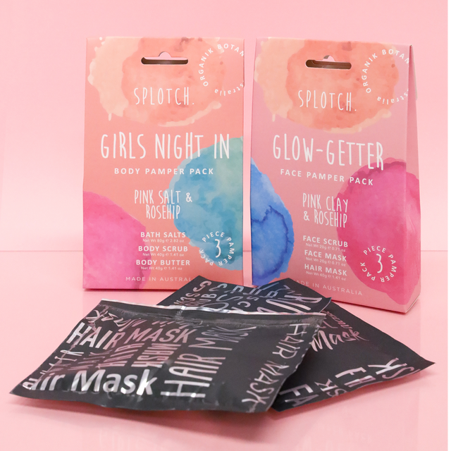 SPLOTCH BODY PINK SALT & ROSEHIP OIL GIRLS NIGHT IN PAMPER PACK