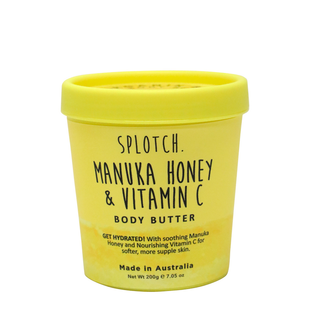 SPLOTCH BODY MANUKA HONEY & VITAMIN C BODY BUTTER TUB 200G