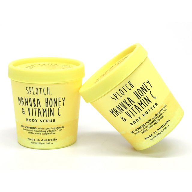 SPLOTCH BODY MANUKA HONEY & VITAMIN C BODY SALT SCRUB TUB 200G