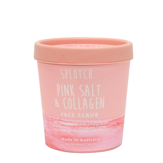 SPLOTCH BODY PINK SALT & COLLAGEN FACE SCRUB TUB 200G