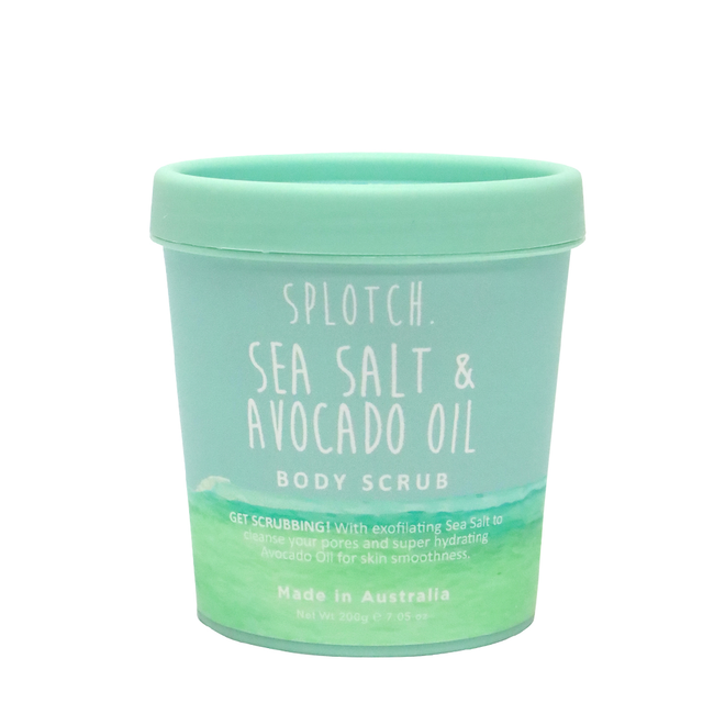 SPLOTCH BODY SEA SALT & AVOCADO OIL BODY SCRUB TUB 200G