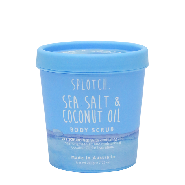 SPLOTCH BODY SEA SALT & COCONUT OIL BODY SCRUB TUB 200G