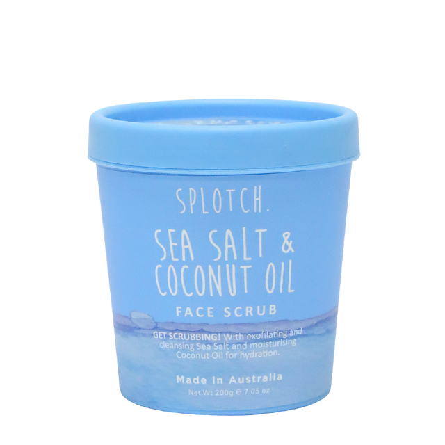 SPLOTCH BODY SEA SALT & COCONUT OIL FACE SCRUB TUB 200G