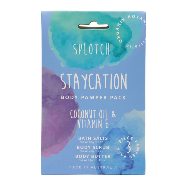 SPLOTCH BODY COCONUT OIL & VITAMIN E STAYCATION BODY PAMPER PACK